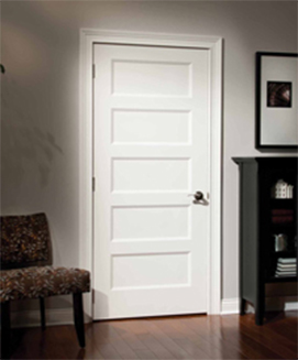 Fournisseur de porte intérieure en bois et porte intérieure moulé avec une texture grain de bois ou fini lisse pré-assemblés | Les Portes Landrek